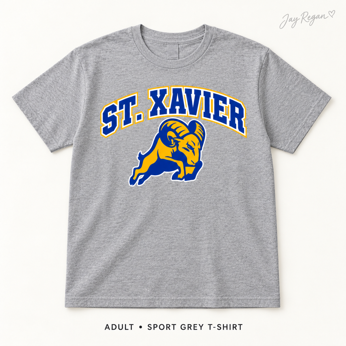St. Xavier Arch T-Shirt — Adult Sport Grey