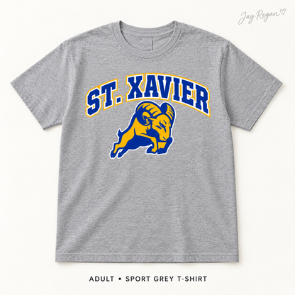 St. Xavier Arch T-Shirt — Adult Sport Grey