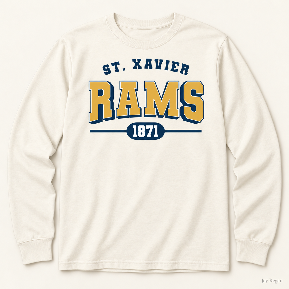 St. Xavier RAMS 1871 long sleeve — Natural / Ivory