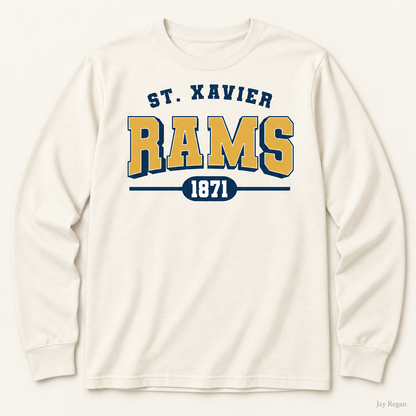 St. Xavier RAMS 1871 long sleeve — Natural / Ivory