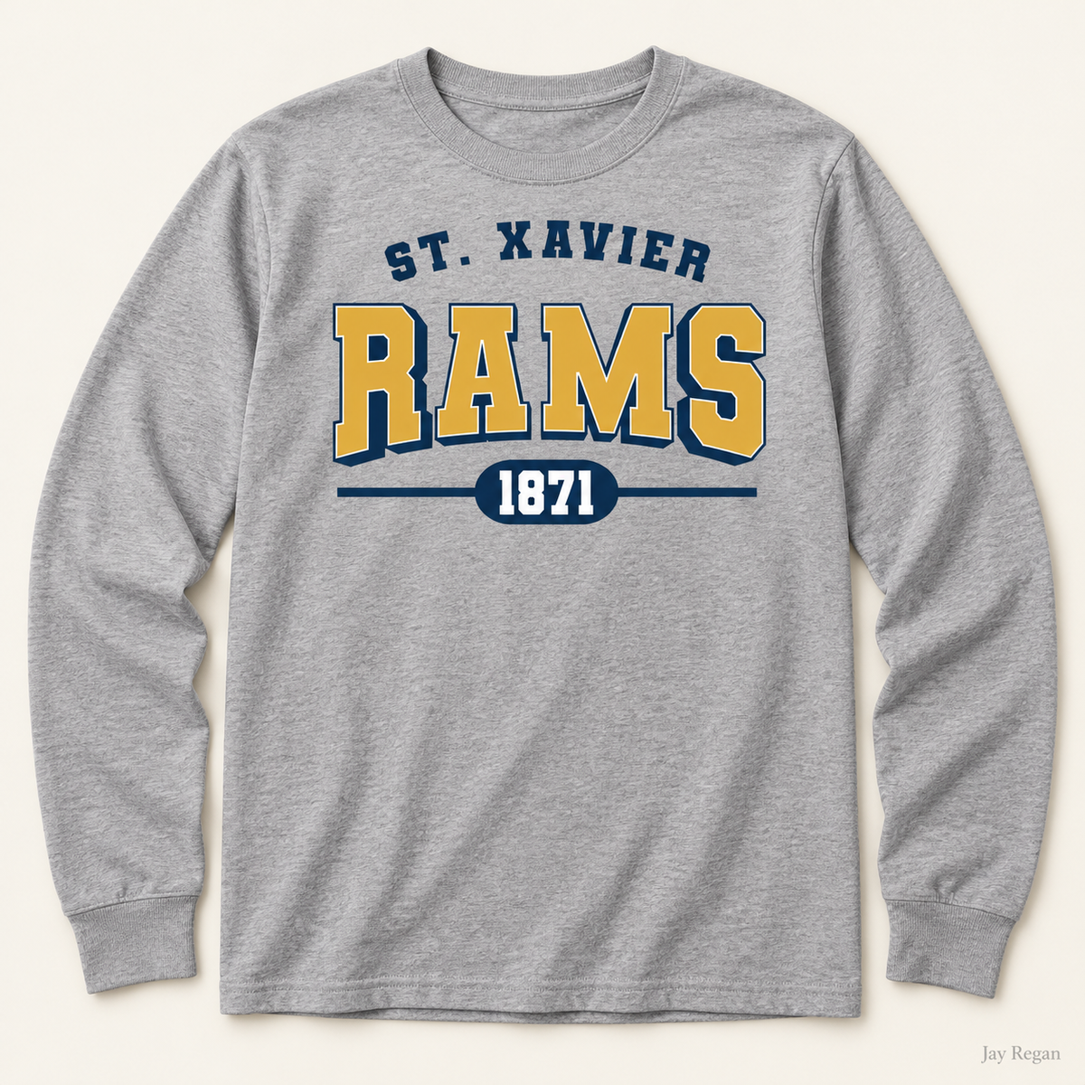 St. Xavier RAMS 1871 long sleeve — Sport Grey