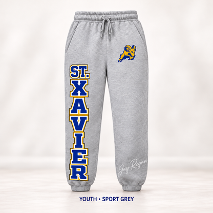 St. Xavier Leaping Ram Sweatpants — Youth Sport Grey