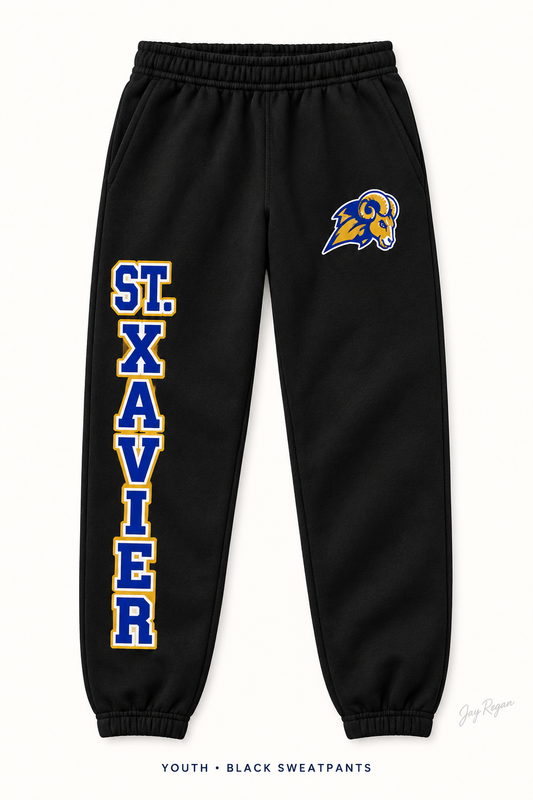 St. Xavier Varsity Leg Sweatpants — Youth Black