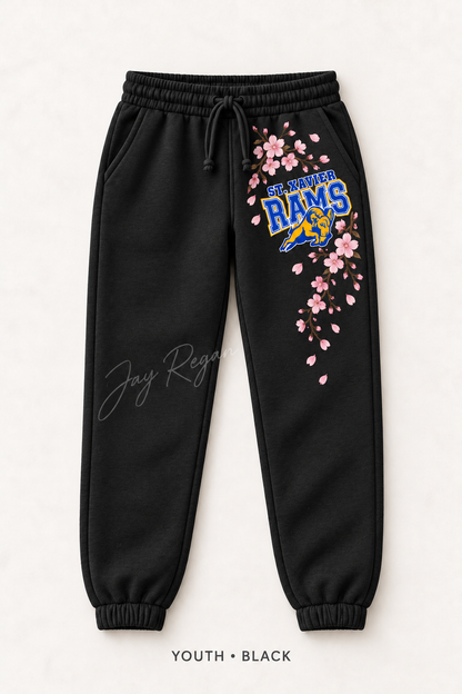 Cherry Blossom Hip Sweatpants — Youth Black