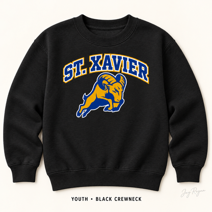 St. Xavier Arch Crewneck — Youth Black