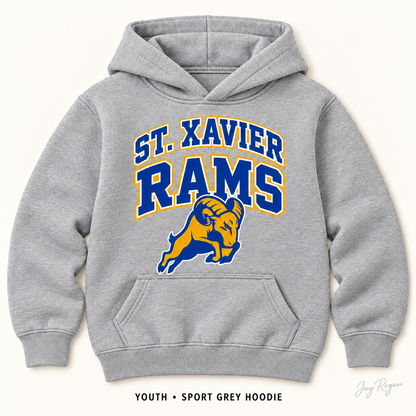 Classic Arch Hoodie — Youth Sport Grey