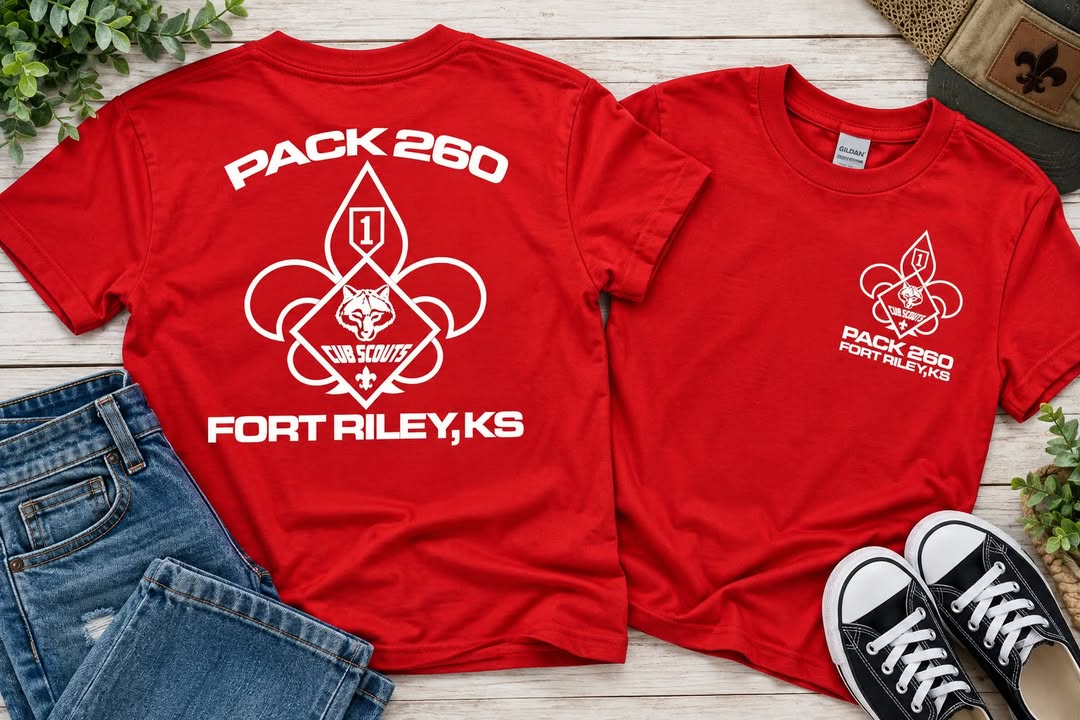 Pack 260 Fort Riley red shirts